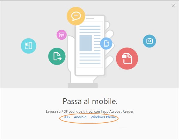 Scaricare Acrobat Reader sul proprio dispositivo mobile