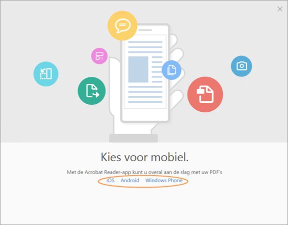 Acrobat Reader ophalen op uw mobiele apparaat