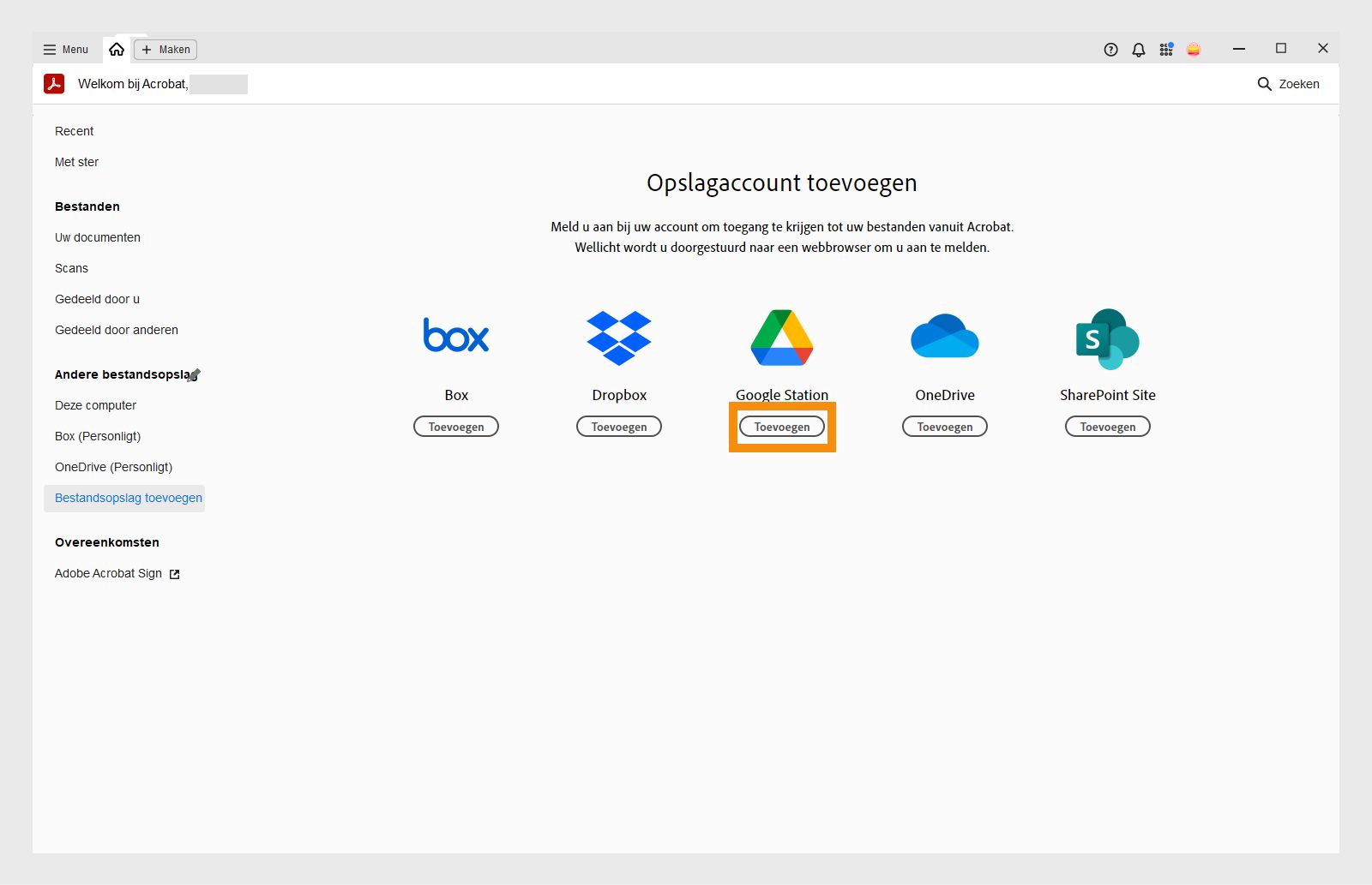 Google Drive toevoegen
