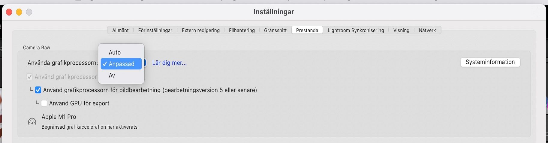 Använd grafikprocessor