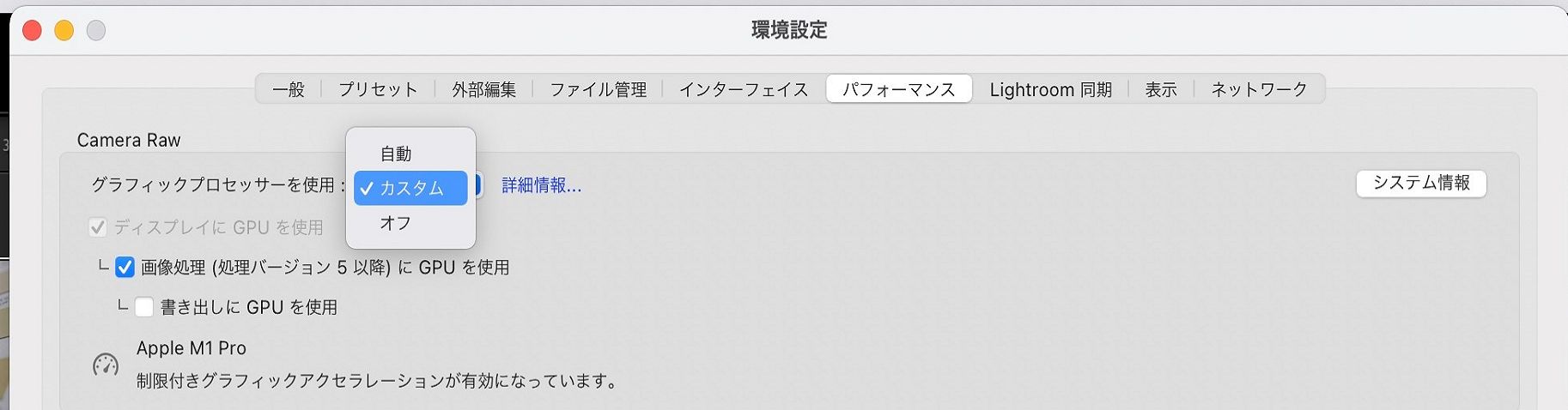 グラフィックプロセッサーを使用