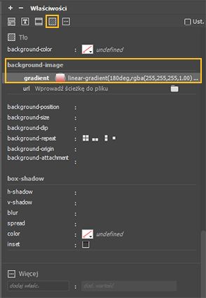 Właściwość gradient