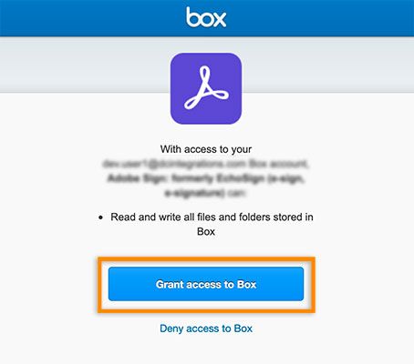 出现提示时允许访问 Box