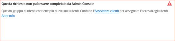 Assegnazione di un gruppo con più di 200.000 utenti al profilo