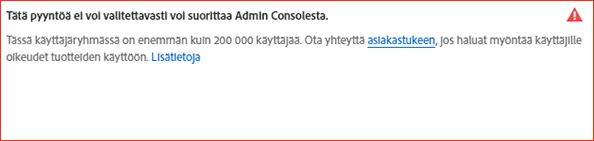 Yli 200 000 käyttäjän ryhmän määrittäminen profiiliin