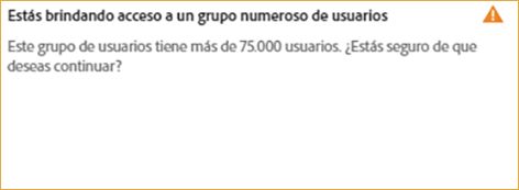 Asignación de grupos de más de 75.000 usuarios a un perfil