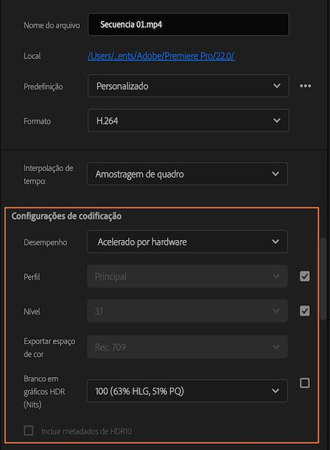 Usar a codificação de hardware