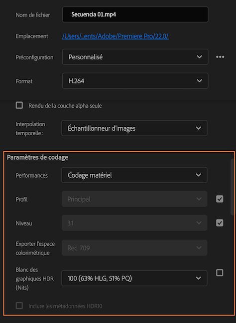 Utilisation de l’encodage matériel