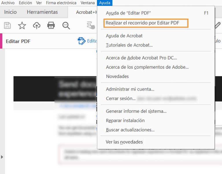 Llevar a cabo el recorrido de presentación desde el menú Ayuda