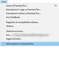 Seleziona “Info su” dal menu Aiuto