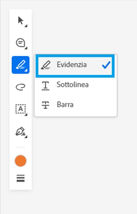 Evidenziare, Sottolineare, Barrare