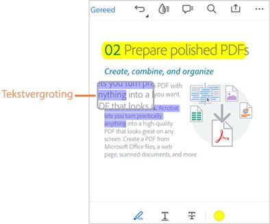 Tekst in een PDF markeren