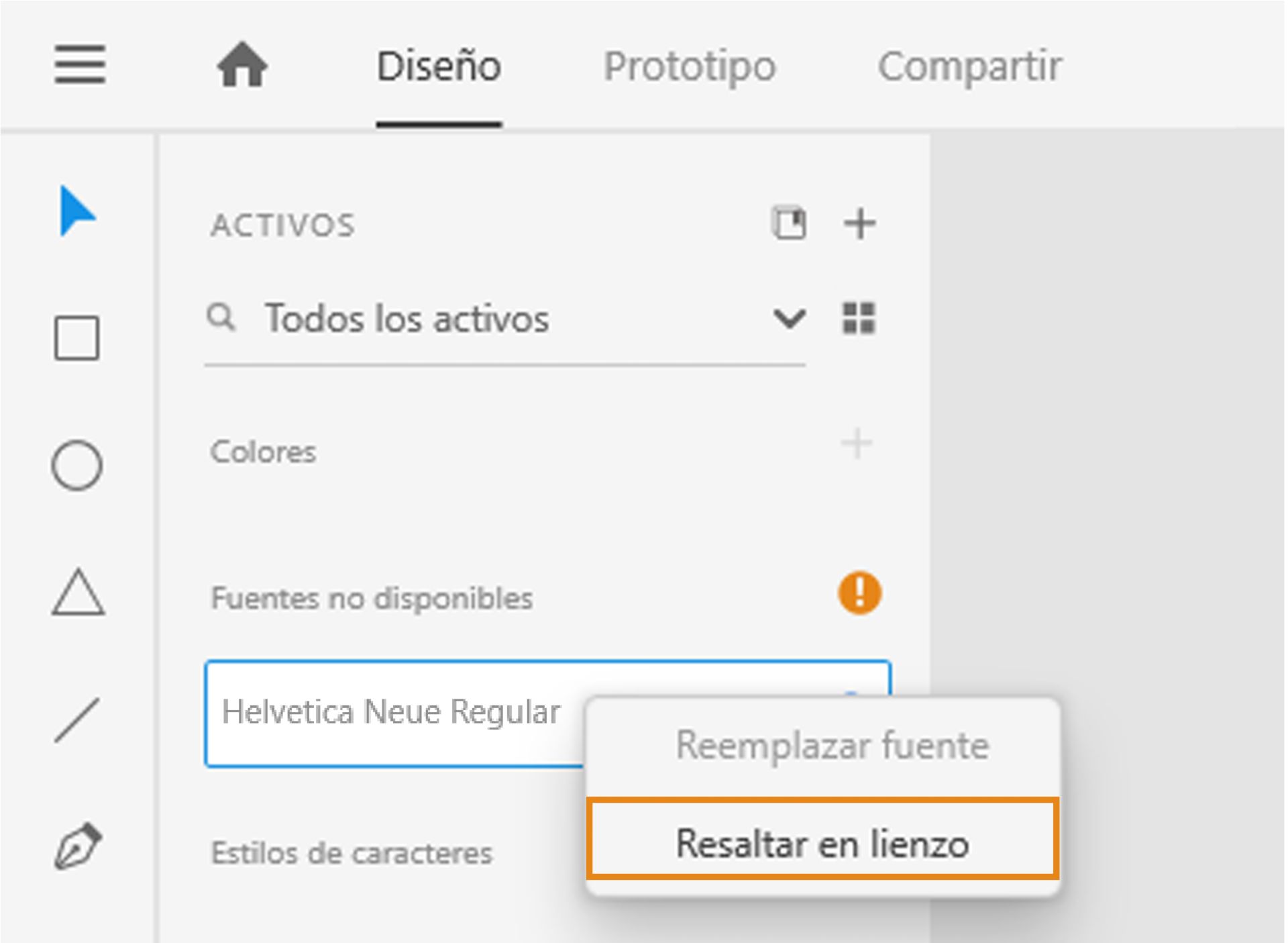 Diálogo Reemplazar fuente