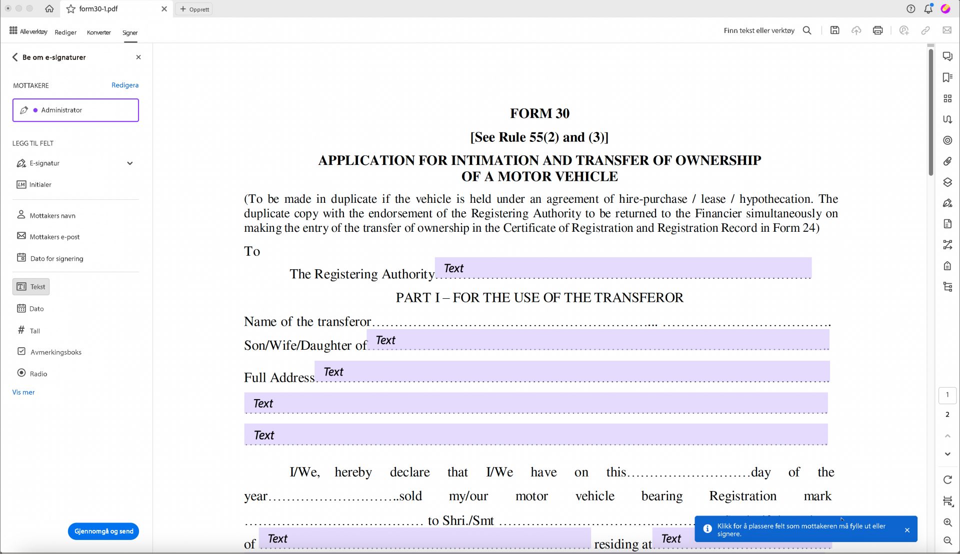 Legg til skjemafelter