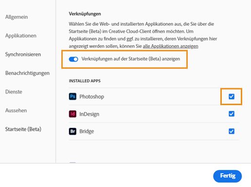 „Verknüpfungen anzeigen“ aktivieren