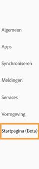 Selecteer Startpagina (Beta)