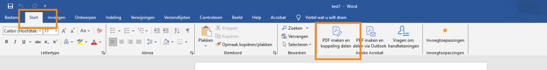 PDF maken en koppeling delen