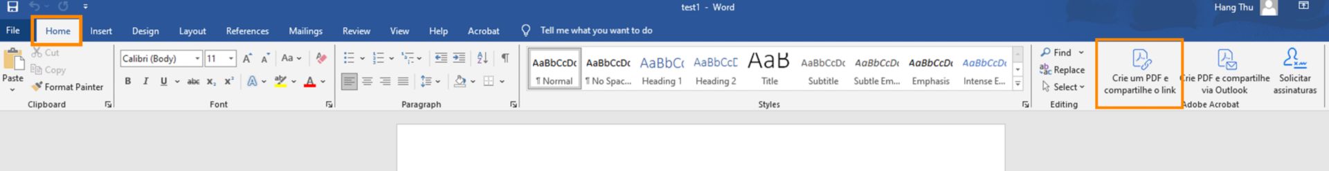 Criar PDF e compartilhar link