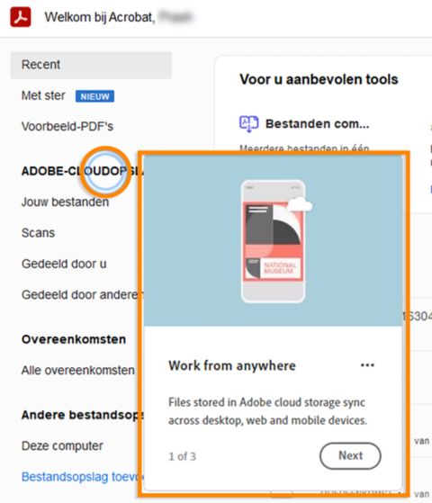 Acrobat Home-introductierondleiding