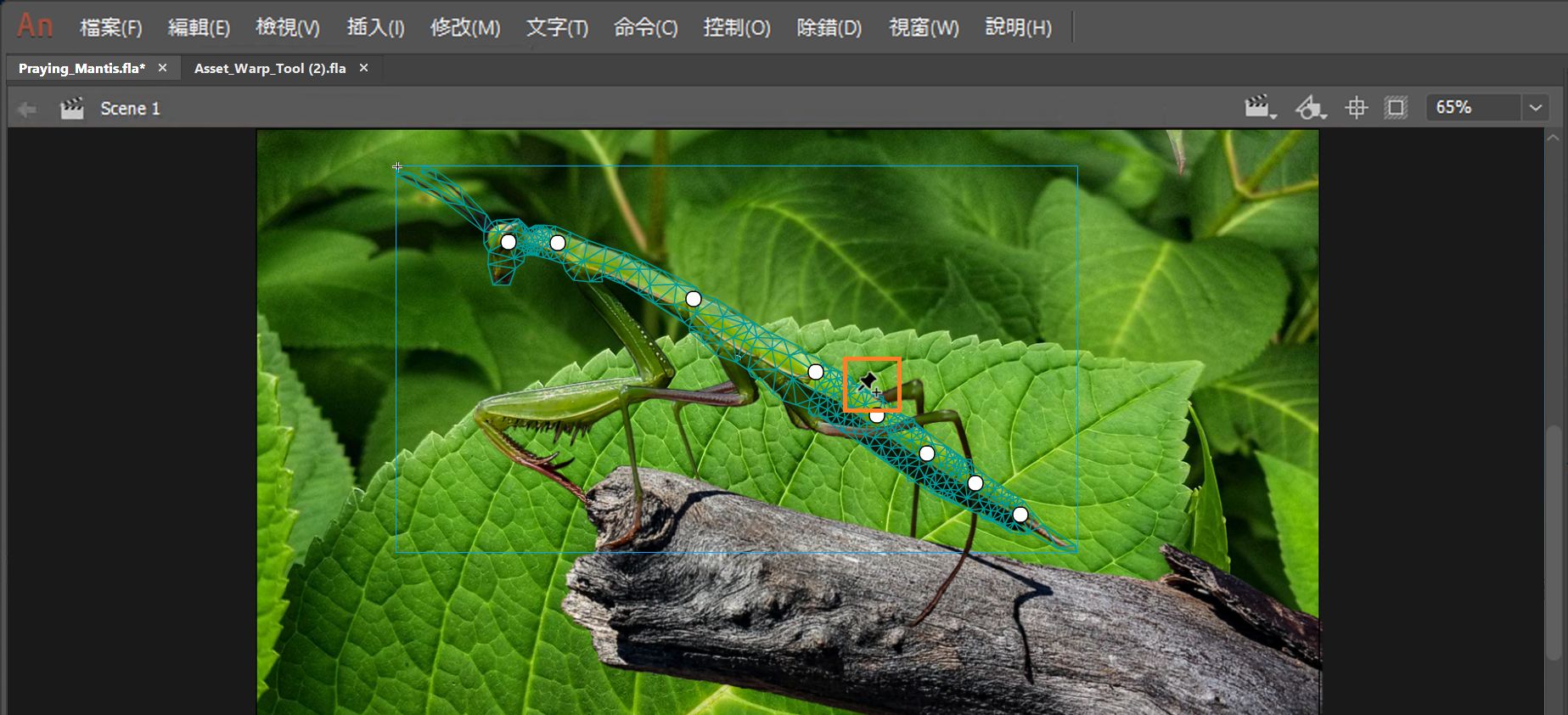 將滑鼠停留在形狀或繪圖物件上方