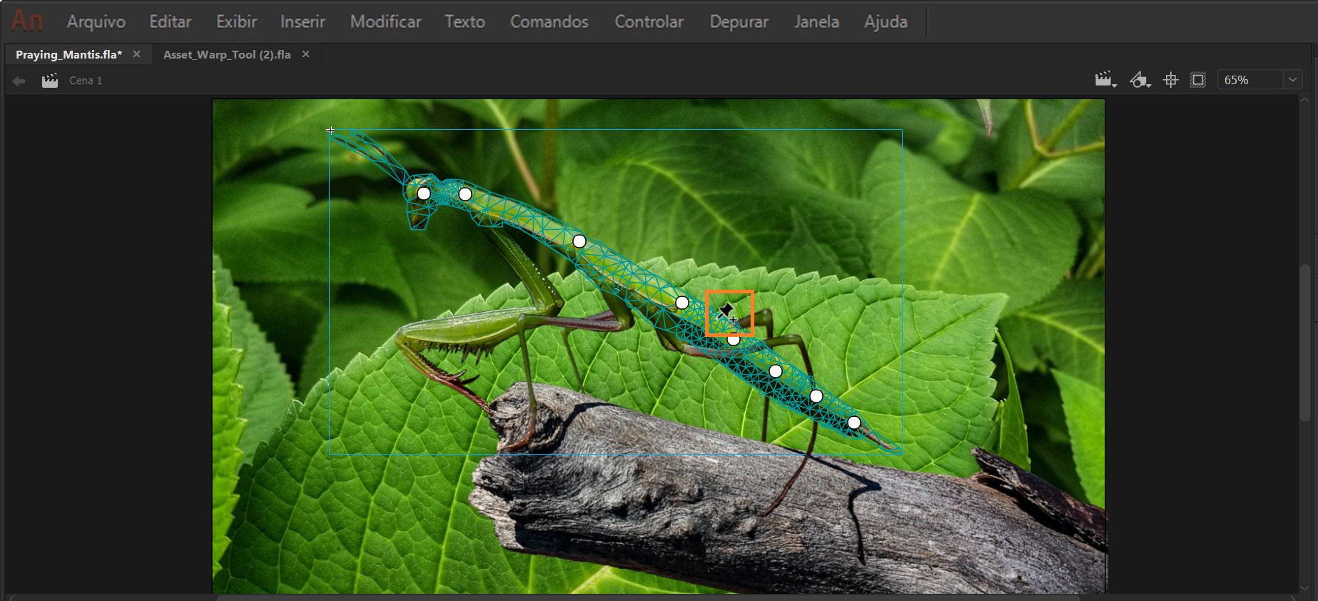 Passar o mouse sobre uma forma ou um objeto de desenho
