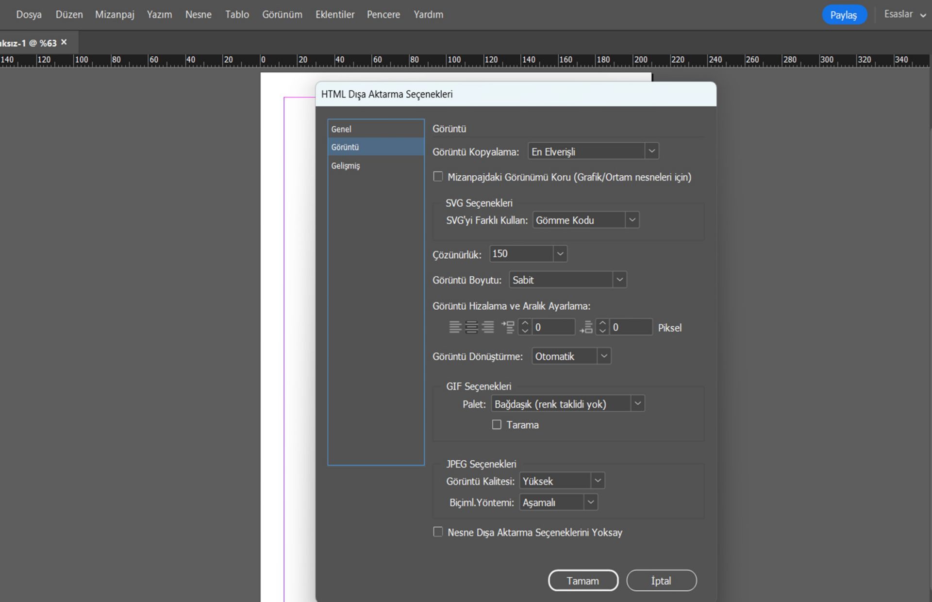 Görüntü seçenekleri