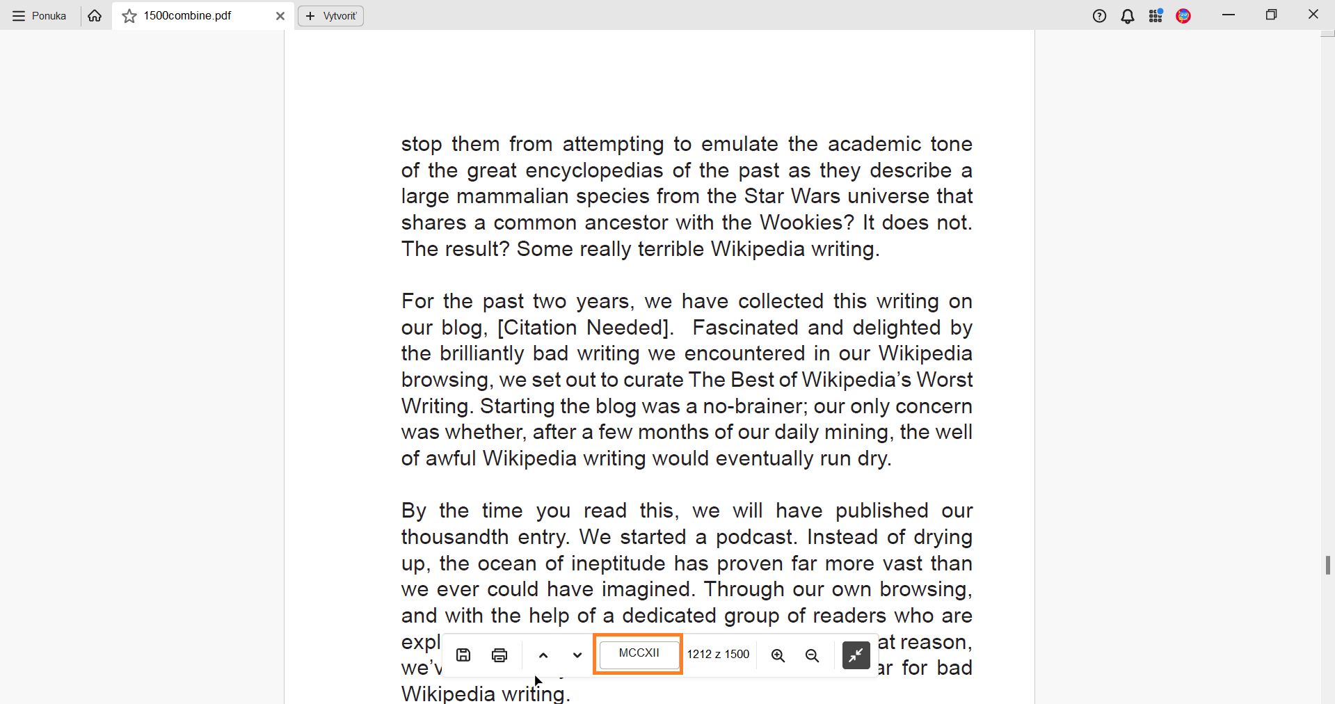 Štítky strany na priehľadnom displeji