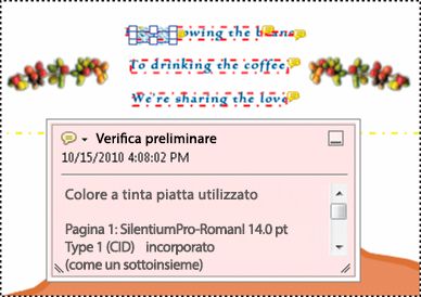 Rapporto PDF di esempio con nota