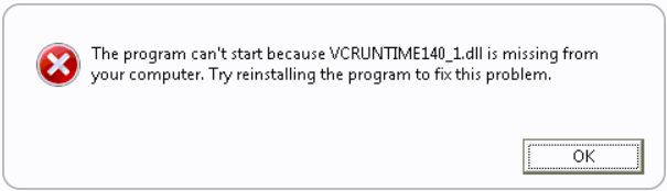 الخطأ VCRUNTIME.dll عند تشغيل Illustrator