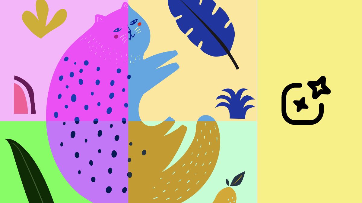 Grafika przedstawiająca możliwości funkcji generatywnej SI w programie Adobe Illustrator