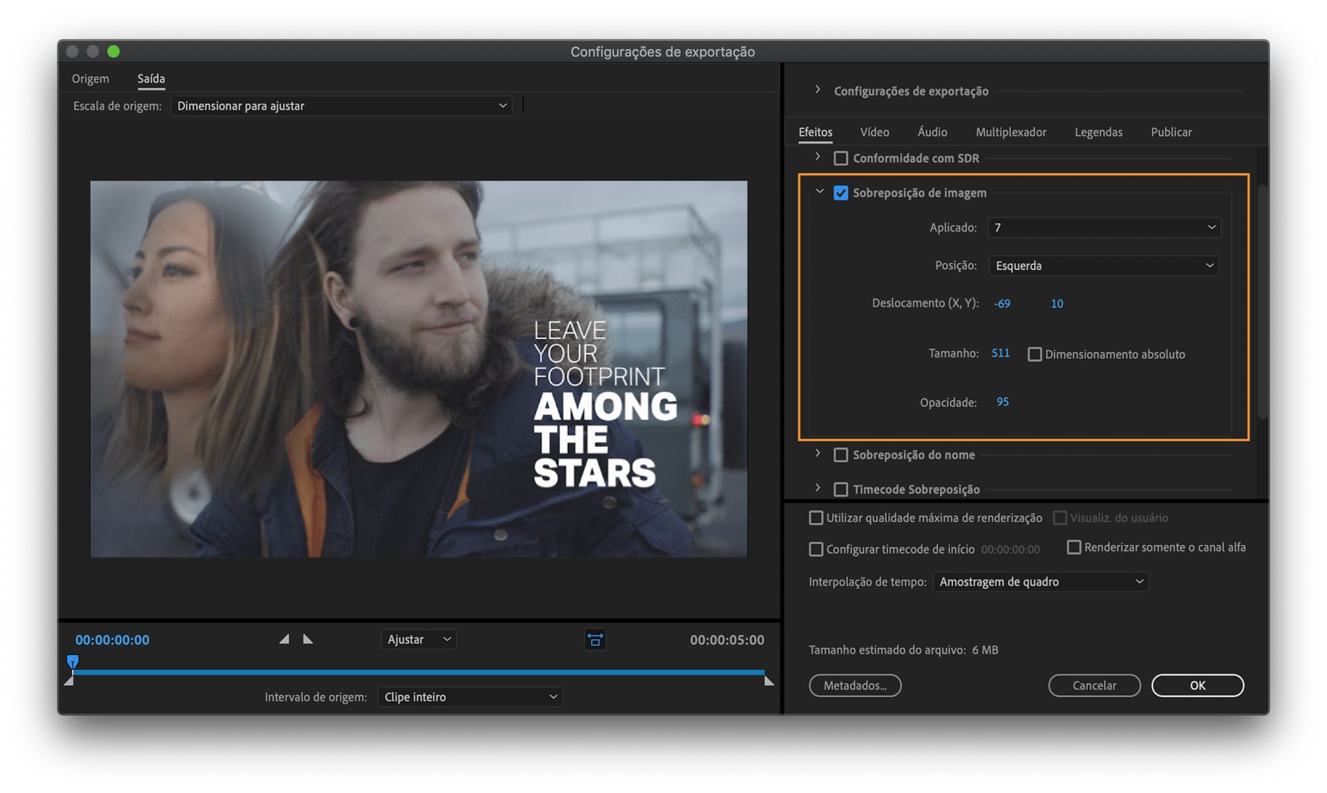 Sobreposição de imagem
