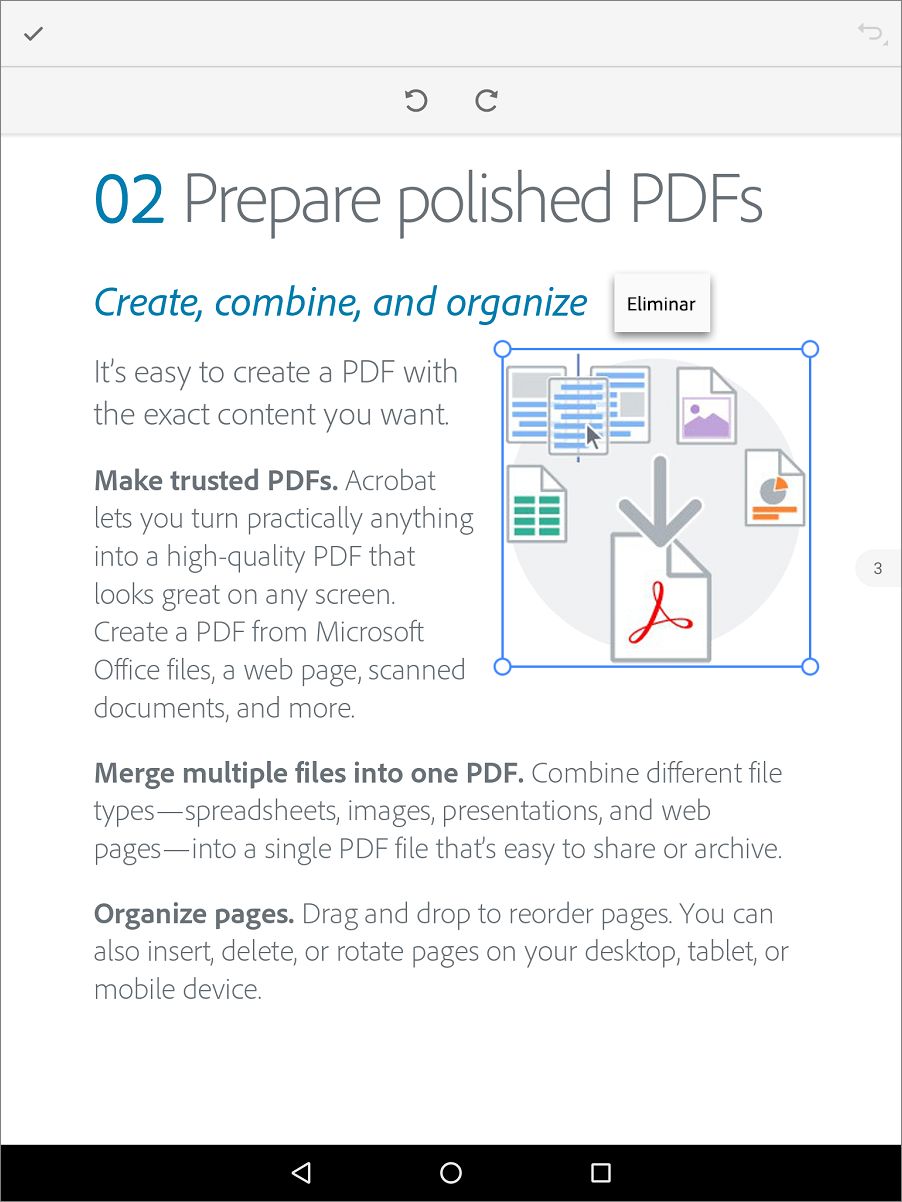 Edición de imagen en una tableta Android