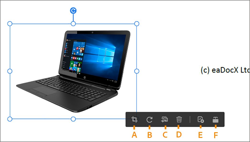 Kontextový panel s nástrojmi pri výbere obrázka