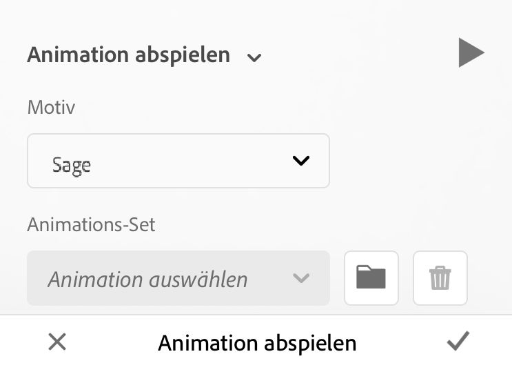 Menü „Animation wiedergeben“