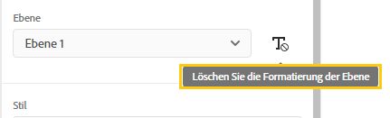 Löschen der Formatierung