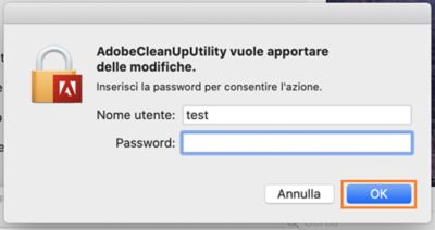 Введите имя пользователя и пароль в macOS