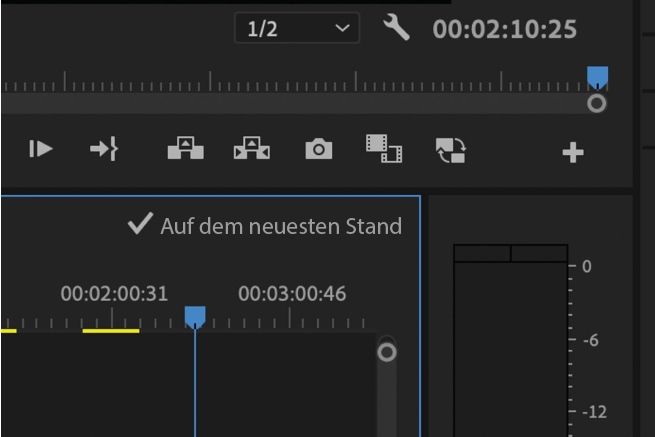 Der Status „Aktuell“ zeigt an, dass alle Änderungen veröffentlicht sind und keine weiteren Bearbeitungen zur Synchronisierung anstehen.