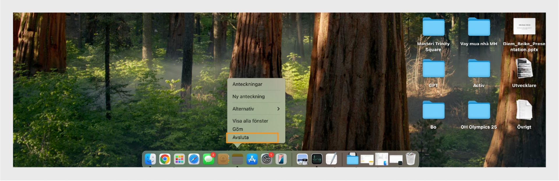 macOS-skärmen visar alternativet Avbryt för Adobe Acrobat.