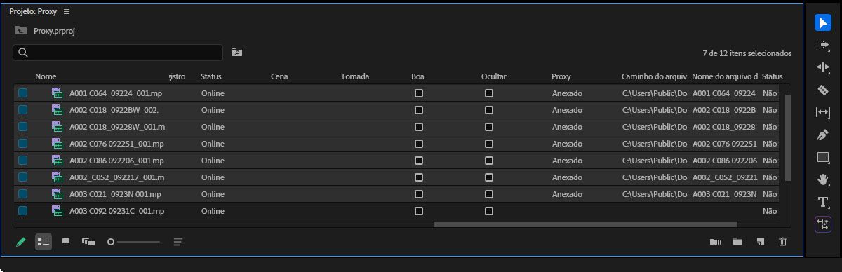 Procure o proxy e habilite os campos que deseja exibir.