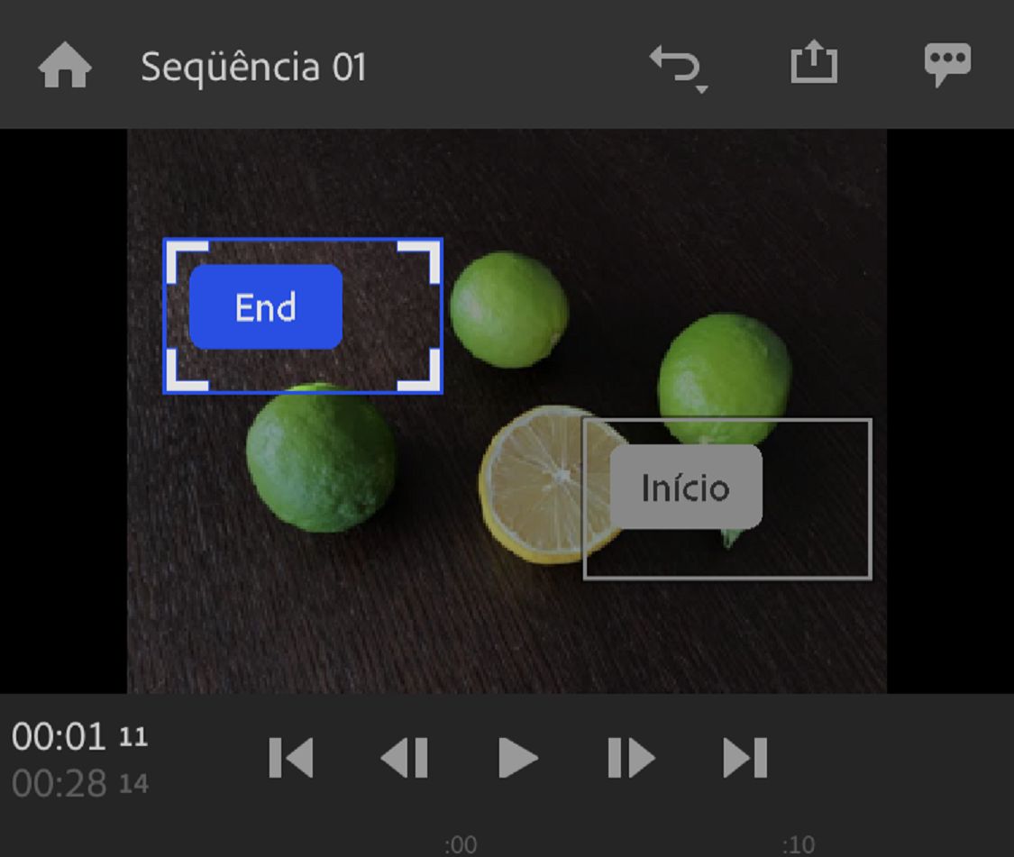 Ajustar o efeito de Panorâmica e zoom