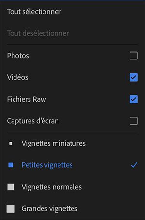 Options d’importation