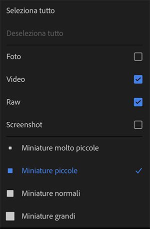 Opzioni di importazione