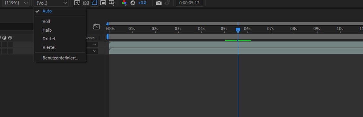 Auflösungseinstellung