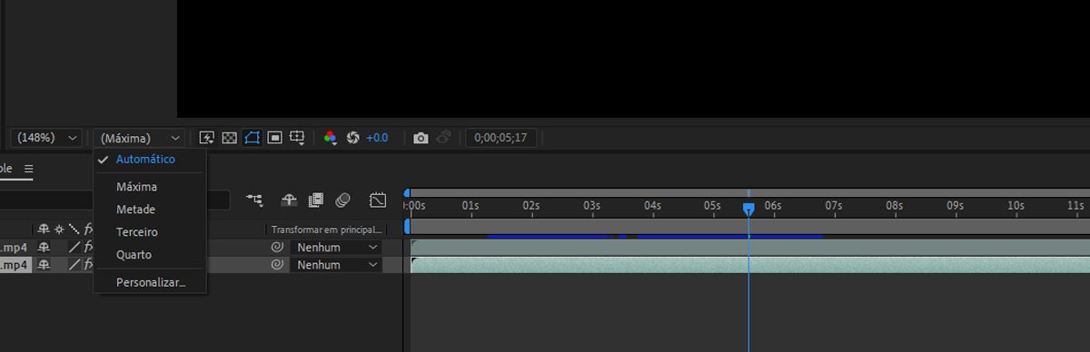 Configurações de resolução