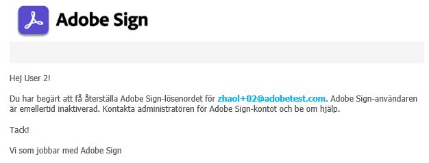 E-postmeddelande om inaktivt konto