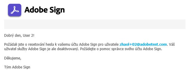 E-mail k neaktivnímu účtu