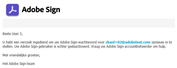 E-mail over gedeactiveerd account