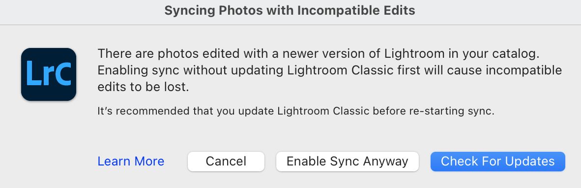 Ikke-kompatible redigeringer