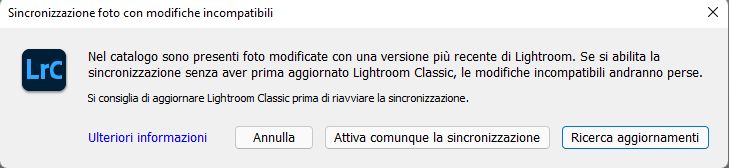 Modifiche incompatibili