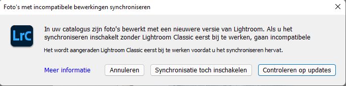 Incompatibele bewerkingen